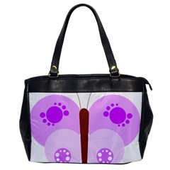 Butterfly Flower Valentine Animals Purple Brown Office Handbags by Alisyart