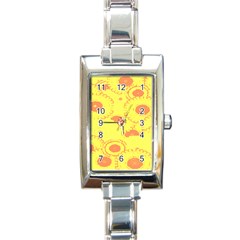 Circles Lime Pink Rectangle Italian Charm Watch by Alisyart