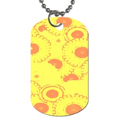 Circles Lime Pink Dog Tag (one Side) by Alisyart