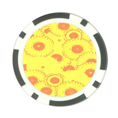 Circles Lime Pink Poker Chip Card Guard