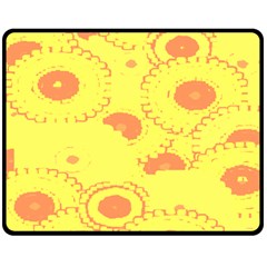 Circles Lime Pink Fleece Blanket (medium) 