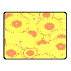 Circles Lime Pink Double Sided Fleece Blanket (small)  by Alisyart