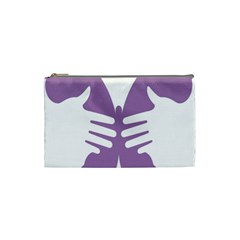 Colorful Butterfly Hand Purple Animals Cosmetic Bag (small) 