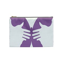 Colorful Butterfly Hand Purple Animals Cosmetic Bag (medium) 