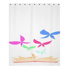 Colorful Butterfly Blue Red Pink Brown Fly Leaf Animals Shower Curtain 60  X 72  (medium)  by Alisyart