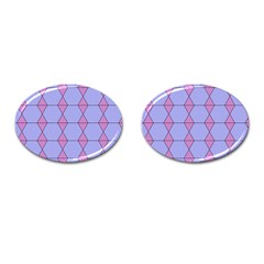 Demiregular Purple Line Triangle Cufflinks (oval) by Alisyart