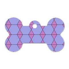 Demiregular Purple Line Triangle Dog Tag Bone (one Side) by Alisyart