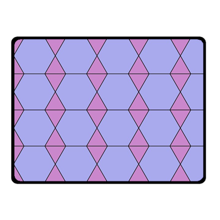 Demiregular Purple Line Triangle Fleece Blanket (Small)