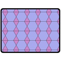 Demiregular Purple Line Triangle Double Sided Fleece Blanket (large) 