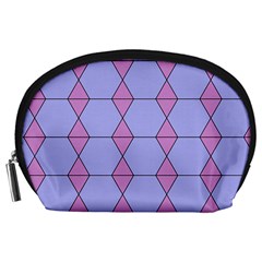 Demiregular Purple Line Triangle Accessory Pouches (large)  by Alisyart