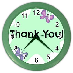 Colorful Butterfly Thank You Animals Fly White Green Color Wall Clocks by Alisyart