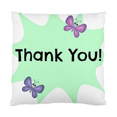 Colorful Butterfly Thank You Animals Fly White Green Standard Cushion Case (two Sides)