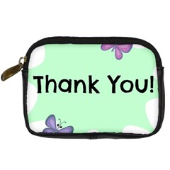 Colorful Butterfly Thank You Animals Fly White Green Digital Camera Cases