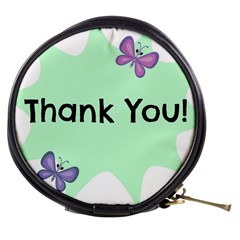 Colorful Butterfly Thank You Animals Fly White Green Mini Makeup Bags