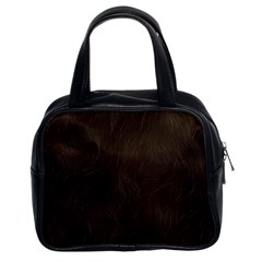Bear Skin Animal Texture Brown Classic Handbags (2 Sides)
