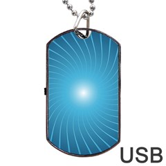 Dreams Sun Blue Wave Dog Tag Usb Flash (one Side)