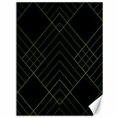 Diamond Green Triangle Line Black Chevron Wave Canvas 36  X 48  