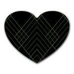 Diamond Green Triangle Line Black Chevron Wave Heart Mousepads Front