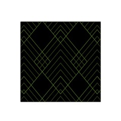 Diamond Green Triangle Line Black Chevron Wave Satin Bandana Scarf