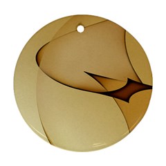 Edge Gold Wave Ornament (round) by Alisyart
