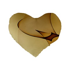 Edge Gold Wave Standard 16  Premium Flano Heart Shape Cushions by Alisyart