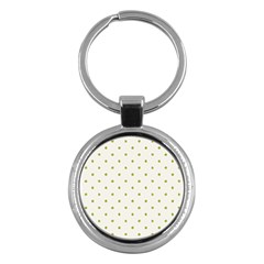 Green Spot Jpeg Key Chains (round) 