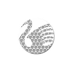 Honeycomb Swan Animals Black White Plaid Golf Ball Marker (10 Pack) by Alisyart