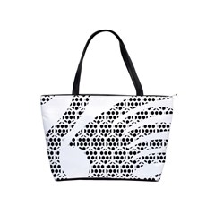 Honeycomb Swan Animals Black White Plaid Shoulder Handbags