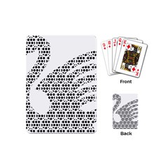 Honeycomb Swan Animals Black White Plaid Playing Cards (mini) 