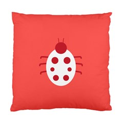 Little Butterfly Illustrations Beetle Red White Animals Standard Cushion Case (two Sides)