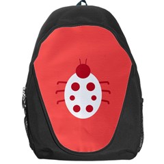 Little Butterfly Illustrations Beetle Red White Animals Backpack Bag