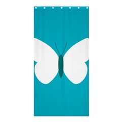 Little Butterfly Illustrations Animals Blue White Fly Shower Curtain 36  X 72  (stall) 