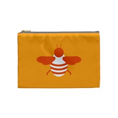 Littlebutterfly Illustrations Bee Wasp Animals Orange Honny Cosmetic Bag (medium) 