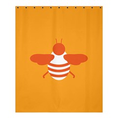 Littlebutterfly Illustrations Bee Wasp Animals Orange Honny Shower Curtain 60  x 72  (Medium) 