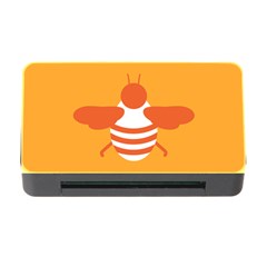 Littlebutterfly Illustrations Bee Wasp Animals Orange Honny Memory Card Reader with CF