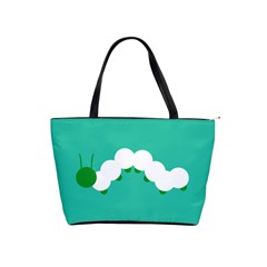 Little Butterfly Illustrations Caterpillar Green White Animals Shoulder Handbags