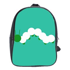 Little Butterfly Illustrations Caterpillar Green White Animals School Bags (xl)  by Alisyart