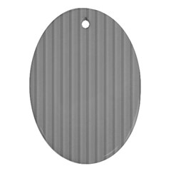 Metal Dark Grey Oval Ornament (two Sides)