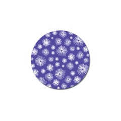 Aztec Lilac Love Lies Flower Blue Golf Ball Marker (4 Pack) by Alisyart