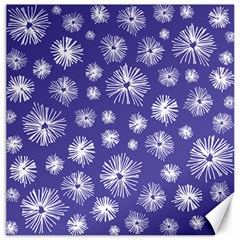 Aztec Lilac Love Lies Flower Blue Canvas 16  X 16  