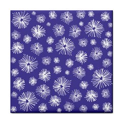 Aztec Lilac Love Lies Flower Blue Face Towel