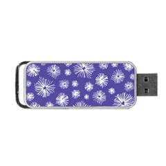 Aztec Lilac Love Lies Flower Blue Portable Usb Flash (two Sides)