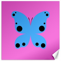 Pink Blue Butterfly Animals Fly Canvas 20  X 20  