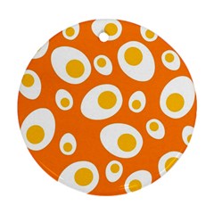 Orange Circle Egg Ornament (round)