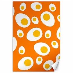 Orange Circle Egg Canvas 24  X 36 