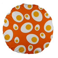 Orange Circle Egg Large 18  Premium Round Cushions