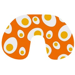 Orange Circle Egg Travel Neck Pillows by Alisyart