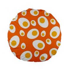 Orange Circle Egg Standard 15  Premium Flano Round Cushions by Alisyart