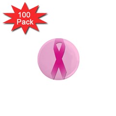 Pink Breast Cancer Symptoms Sign 1  Mini Magnets (100 Pack)  by Alisyart