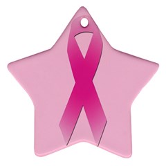 Pink Breast Cancer Symptoms Sign Star Ornament (Two Sides)